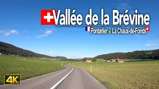 Vallée de la Brévine, Switzerland 🇨🇭 Driving from Pontarlier France to La Chaux-de-Fonds Switzerland