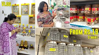 D-Mart Shopping Vlog | Storage Containers Starts from Rs19 | விரதம் முடிச்சாச்சு | Karthikha Channel