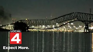 Watch: Baltimore bridge collapses after being hit by ship