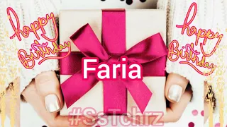 Happy Birthday Faria | Video | HBD Song | Happy B-Day | WhatsApp Status