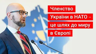 Яценюк: Членство України в НАТО - шлях до миру в Європі