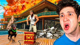 EXPLOTO la CASA de FRANKLIN en GTA 5! 💥🏡 (Mods)