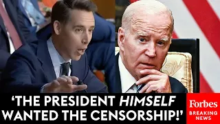 Josh Hawley Brings The Receipts To Show Biden Engaged In 'Un-American' Censorship Of U.S. Citizens
