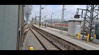 Ausfahrt 01 066 in München Hauptbahnhof