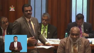 Fijian Minister for Employment delivers his Ministerial Statement
