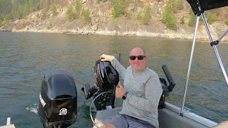 Mercury 6HP Outboard-Test/Demo/Review. Demo of the outboard on the lake mounted to a Panther Mount.
