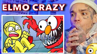 GameToons - PLAYER vs. ELMO?! (Poppy Playtime Animation) [reaction]