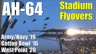 AH-64 ● Apache Helicopter Stadium Flyovers ● Army Navy ● Cotton Bowl ● West Point