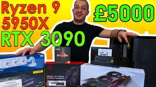 £ 5000 Gaming PC Insane RTX 3090 & Ryzen 9 5950X PC Build + Productivity - But Can It Run Cyberpunk?