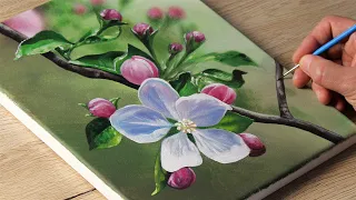Painting blossom tree / Acrylic Painting / Vadym art
