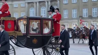 Danes cheer as King Frederik X and Queen Mary appear on balcony of Amalienborg Palace