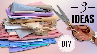 Amazing 3 IDEAS WHAT TO SEW FROM WASTE FABRIC - Patchwork - DIY