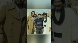 حمدي غيث وعبدلله غيث في كواليس فلم الرسالة رحمهما الله تعالى