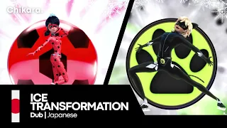 MIRACULOUS | ICE LADYBUG & ICE CAT NOIR: Transformation - Clip (Japanese)