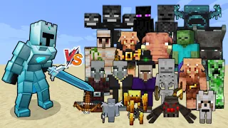 ICE WARRIOR vs Every Mob in Minecraft - Ice Warrior vs All minecraft mobs 1v1