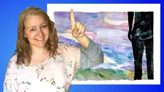 How to paint one EASY background in watercolour [Painting Tutorial]