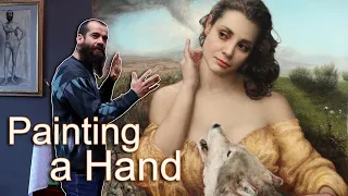 Painting a Hand. Tips on Color Mixing and Palette Set-Up. Process of Color Application. Demo.