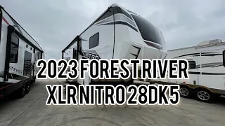 2023 Forest River XLR Nitro 28DK5 Fifth Wheel Toy Hauler Upgraded with Second Air Conditioner & more