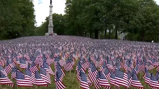 Breathtaking display of American flags on Boston Common for Memorial Day