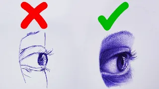 How To Draw Realistic EYE With Pen (Draw Like A PRO)_Step By Step_2021 (Ebuka Pen)