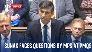 Prime Minister Rishi Sunak faces questions by MPs at PMQs