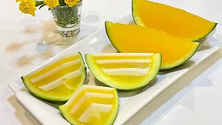 How To Make Whole Watermelon Jelly - Yellow Watermelon Agar Jelly