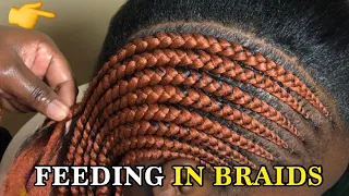 The Easiest way to Feed in Braids hide hair on Coloured braids Beginners Friendly