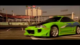 Mitsubishi Eclipse verde Brian O'conner Turbo Velozes e furiosos 1 Ronco louco. FULL HD (1080p)
