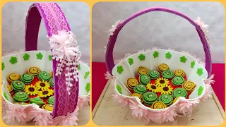 DIY Paper Cup Basket / Paper Cup Craft Ideas / Best out of waste
