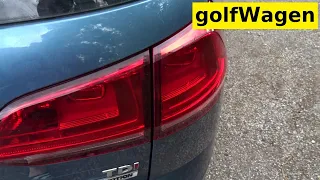 VW Golf 7 Rear light bulb change