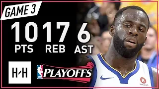 Draymond Green Full Game 3 Highlights vs Rockets 2018 NBA Playoffs WCF - 10 Pts, 17 Reb, 6 Ast!