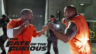 Hobbs And Shaw Fighting In The Jail || The Fate of the Furious || Fast and Furious 8||Eminem Rap God