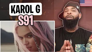AMERICAN RAPPER REACTS TO-KAROL G - S91 (Official Video)
