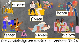 Die 20 Verben mit Beispielen Teil 4 /  Useful German verbs with examples for beginners part 4.