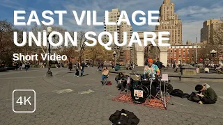 NEW YORK CITY Walking Tour (4K) EAST VILLAGE - UNION SQUARE (Short Video)