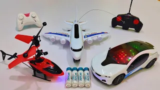 Rechargeable Rc Helicopter & 3D Lights Rc Car Unboxing | Radio Control Airbus A380 | Rc Helicopter