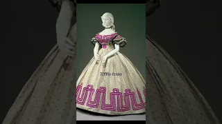 1860s crinoline dress 🎀|| 19th century gown || Victorian era #history #fashion #shorts #dress