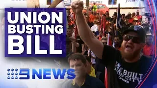 Bill proposed to combat union misconduct | Nine News Australia