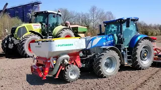 setí máku 2023 /New Holland T7.225 AC Blue Power /Claas Axion 850 /Pöttinger Aerosem F /Amazone AD-P