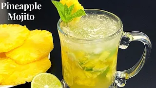 Pineapple Mojito|Pineapple Mojito Non Alcoholic Recipe - Pineapple Mojito Mocktail Recipe| Mojito