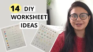 14 DIY WORKSHEETS IDEAS for 3 and 4 Year Old  // Gautam Pragya Homeschooling