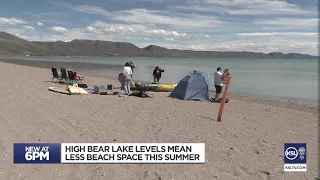 High water levels at Bear Lake mean less beach space this summer