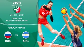 RUS vs. ARG - Group Phase | Girls U18 Volleyball World Champs 2021