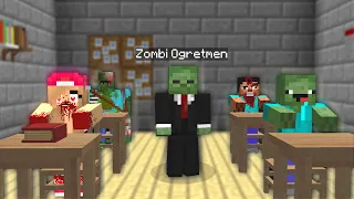 ZOMBİLER OKULA BAŞLADI! 😱 - Minecraft