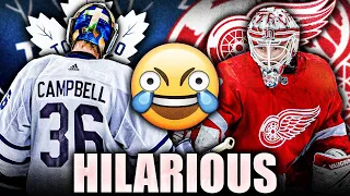 The Red Wings & Leafs Are HILARIOUS (10-7 Toronto VS Detroit—Campbell, Nedeljkovic, Raymond, Seider)