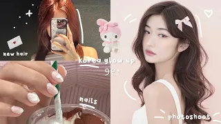 GLOW UP IN KOREA ୨୧ : dyeing my hair red, personal color test, ID pics, nails by twice’s nail artist