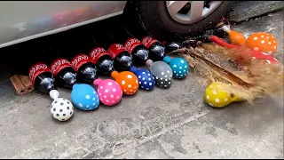 Coca Cola, Balloons vs Car | Crunchy Test | Crushing Crunchy Soft Things by Car, Experiment car, Car