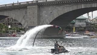 LAKE HAVASU AZ FLY BOARDING IN THE CHANNEL 2015