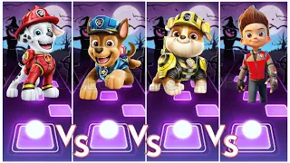 Paw Patrol 🐾 Marshall 🆚 Chase 🆚 Rubble 🆚 Ryder 💥Goes Tiles Hop💥