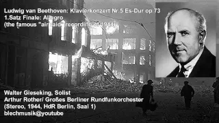 Beethoven (1944, Stereo): Allegro from Concerto for piano and orchestra No.5 - Gieseking/RO Berlin